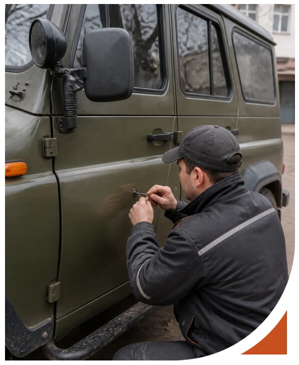 Профессиональное вскрытие автомобиля УАЗ без повреждений в Челябинске